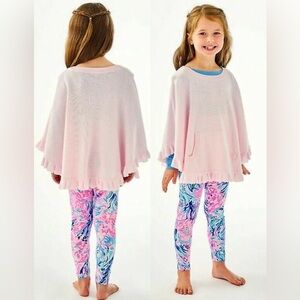 LILLY PULITZER Frosted Pink Girls Hani Poncho size large (8-10)